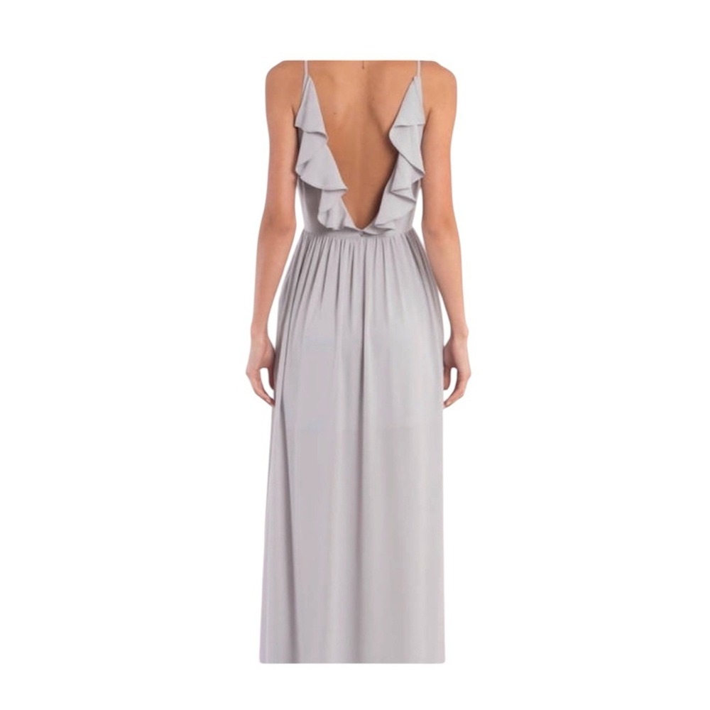 Tobi Maxi Dress Lavender Ruffle Open Back Surplice Wedding Guest Formal Small
